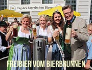 Bayerische Bierwoche . Freibier gibt es am 23.04.2024 am Münchner Bierbrunnen (©Foto: Martin Schmitz)